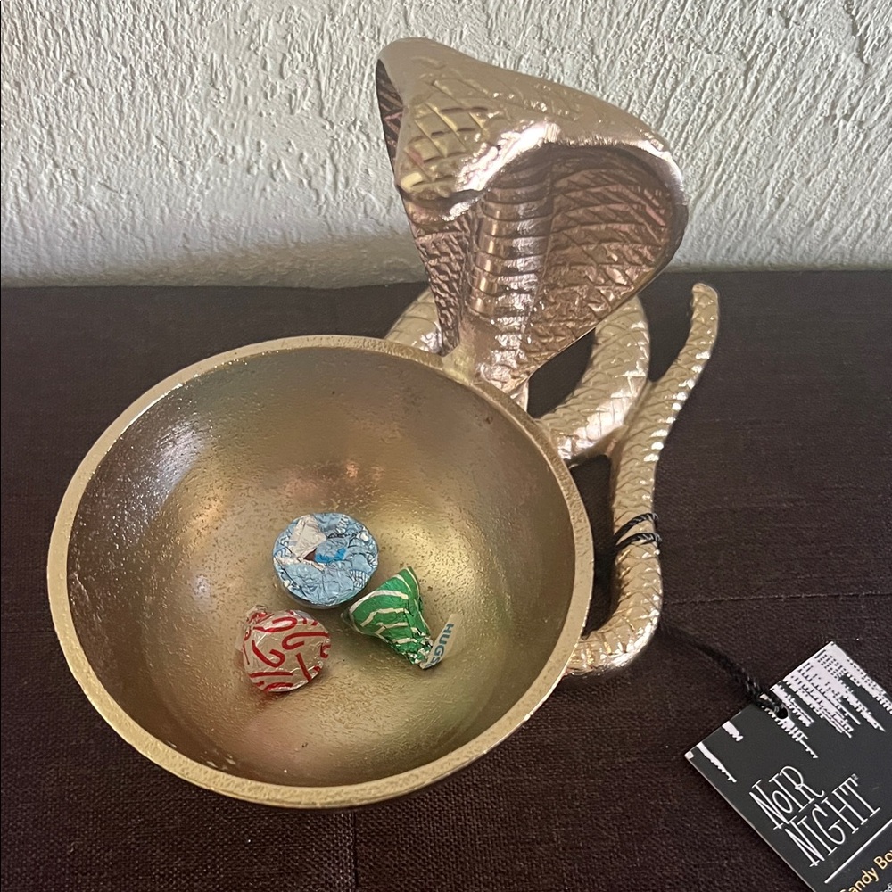 # 0980+ Candy Vintage Brass Cobra Decorative Bowl made in India - Picture 9 of 9
